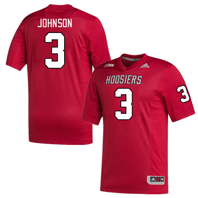 Men #3 JoJo Johnson Indiana Hoosiers College Football Jerseys Stitched Sale-Red